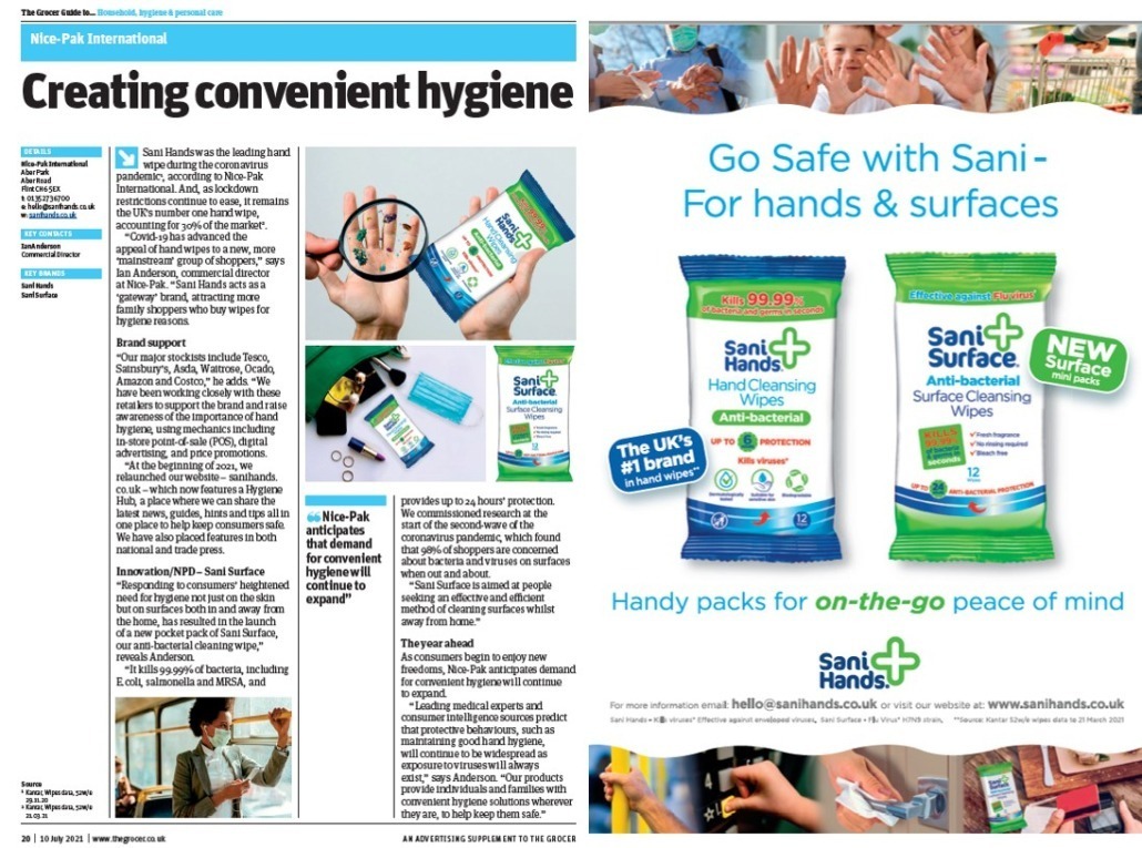 Lockdown Easing Sani Hands Provides Convenient Hygiene Nice Pak International